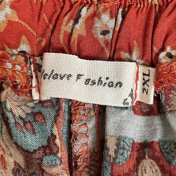 Love Welove Fashion Summer Jogger Womens 2XL Elastic High Waist Boho Hippie - Picture 6 of 11